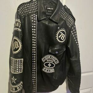 Pelle Pelle Black Studded Leather Jacket